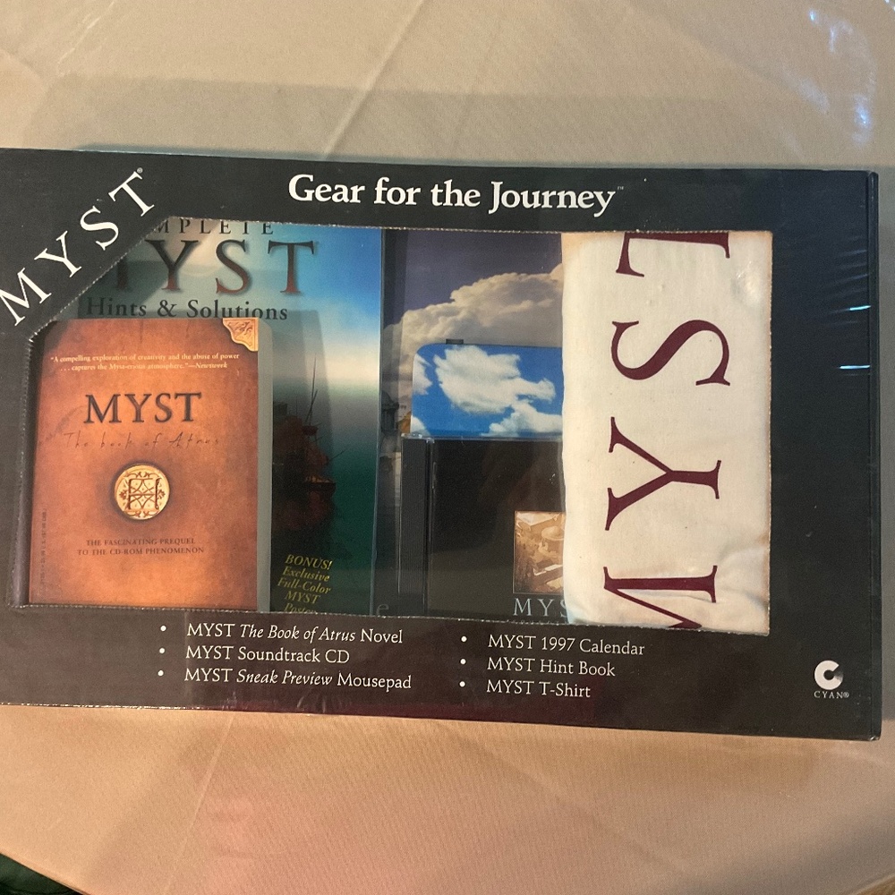 MYST, Gear for the Journey, vintage 1997, NEW in box